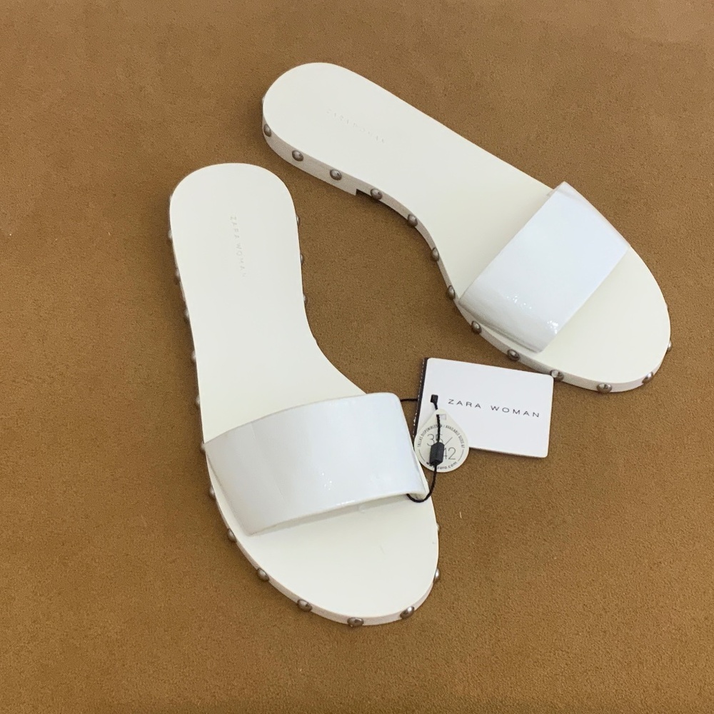 ZARA White Studded  Flats
